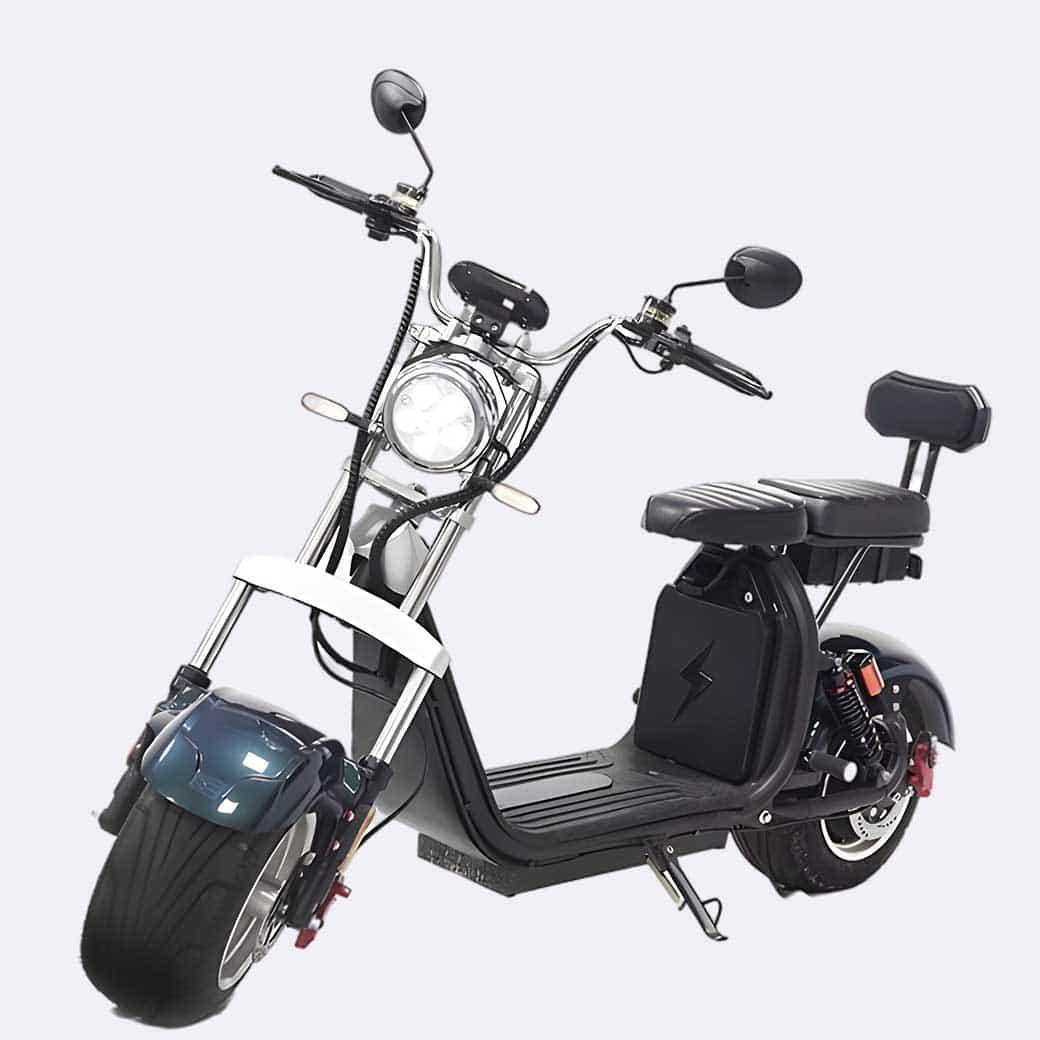 LinksEride CP1.1 2000W 60V 20Ah DUAL BATTERY 2 SEATER Electric Motorcycle Scooter - Green Vista Living