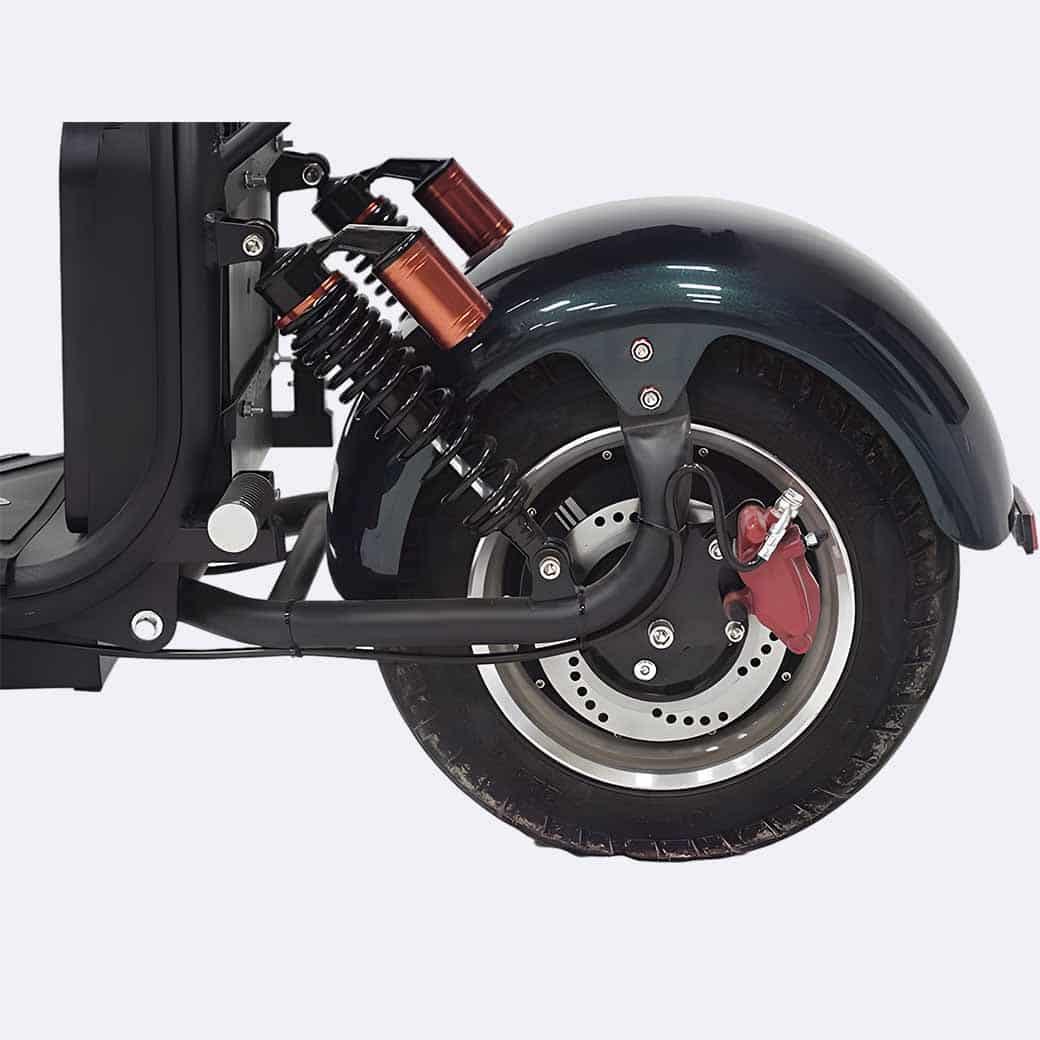 LinksEride CP1.1 2000W 60V 20Ah DUAL BATTERY 2 SEATER Electric Motorcycle Scooter - Green Vista Living