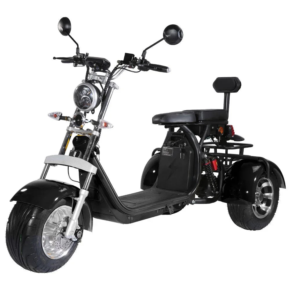 LinksEride CP3 2000W 60V Three Wheel Lithium Fat Tire Electric Scooter Trike - Green Vista Living