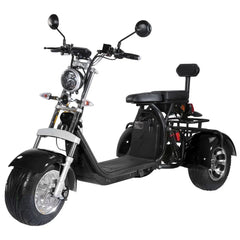 LinksEride CP3 2000W 60V Three Wheel Lithium Fat Tire Electric Scooter Trike - Green Vista Living
