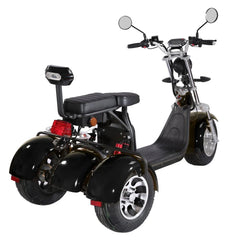 LinksEride CP3 2000W 60V Three Wheel Lithium Fat Tire Electric Scooter Trike - Green Vista Living