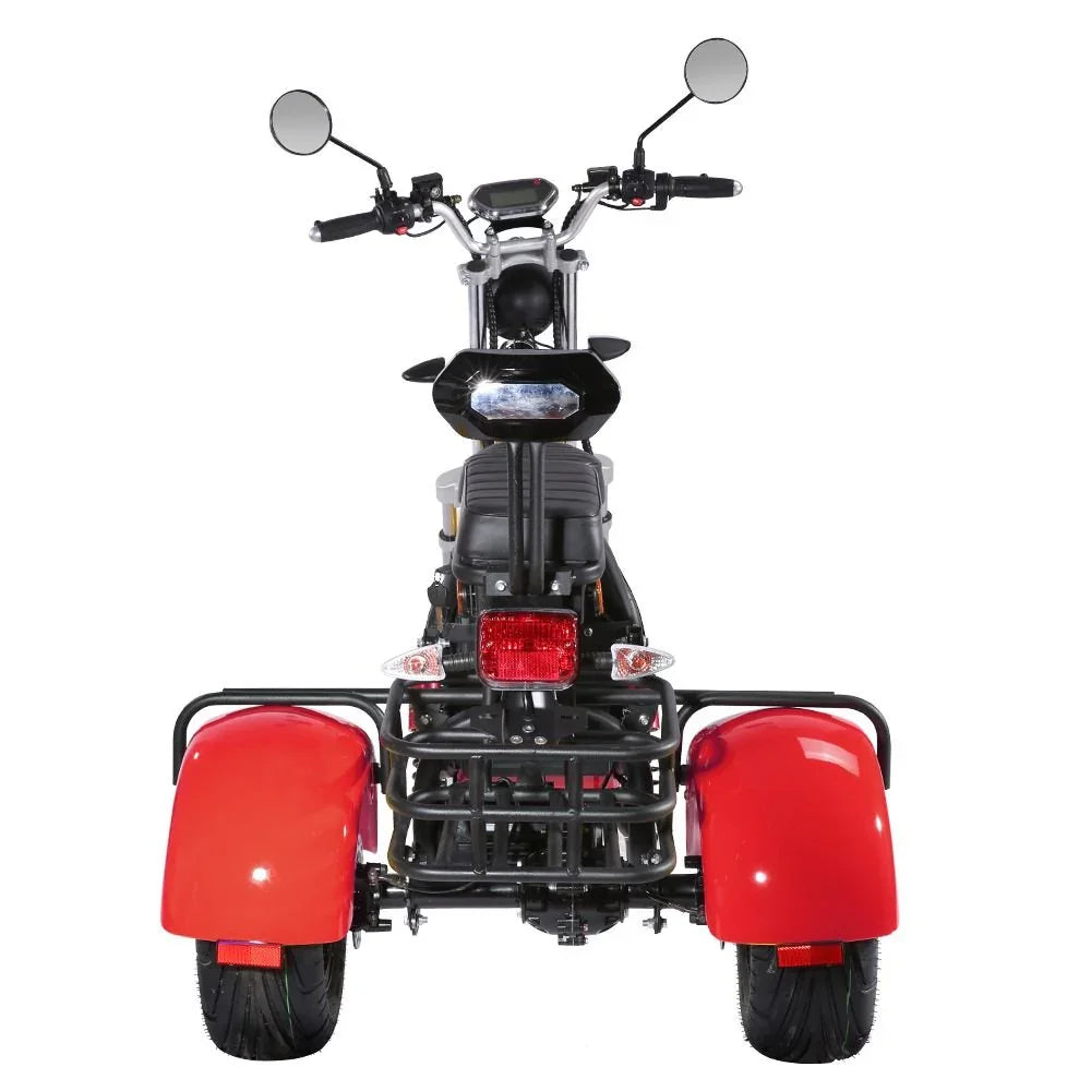 LinksEride CP3 2000W 60V Three Wheel Lithium Fat Tire Electric Scooter Trike - Green Vista Living