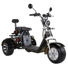 LinksEride CP3 2000W 60V Three Wheel Lithium Fat Tire Electric Scooter Trike - Green Vista Living