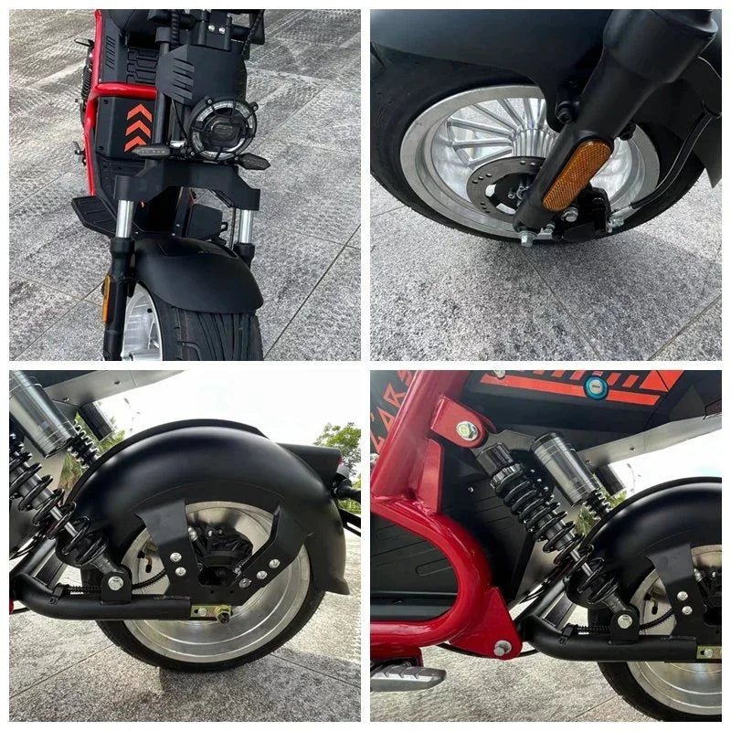 LinksEride CP9 Luxury Citycoco 4000W 60V 50Ah Fat Tire Lithium Electric Scooter - Green Vista Living