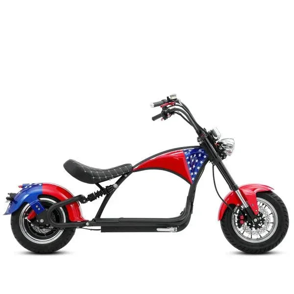 LinksEride M1P Citycoco 2000W 60V 30Ah Full Suspension Fat Tire Lithium Electric Scooter - Green Vista Living