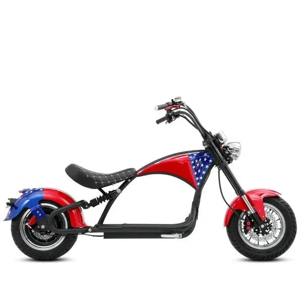 LinksEride M1P Citycoco 2000W 60V 30Ah Full Suspension Fat Tire Lithium Electric Scooter - Green Vista Living