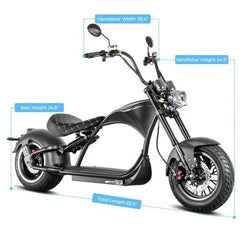 LinksEride M1P Citycoco 2000W 60V 30Ah Full Suspension Fat Tire Lithium Electric Scooter - Green Vista Living