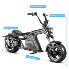 LinksEride M8 Citycoco Chopper 2000W 60V 30Ah Full Suspension Fat Tire Electric Scooter - Green Vista Living
