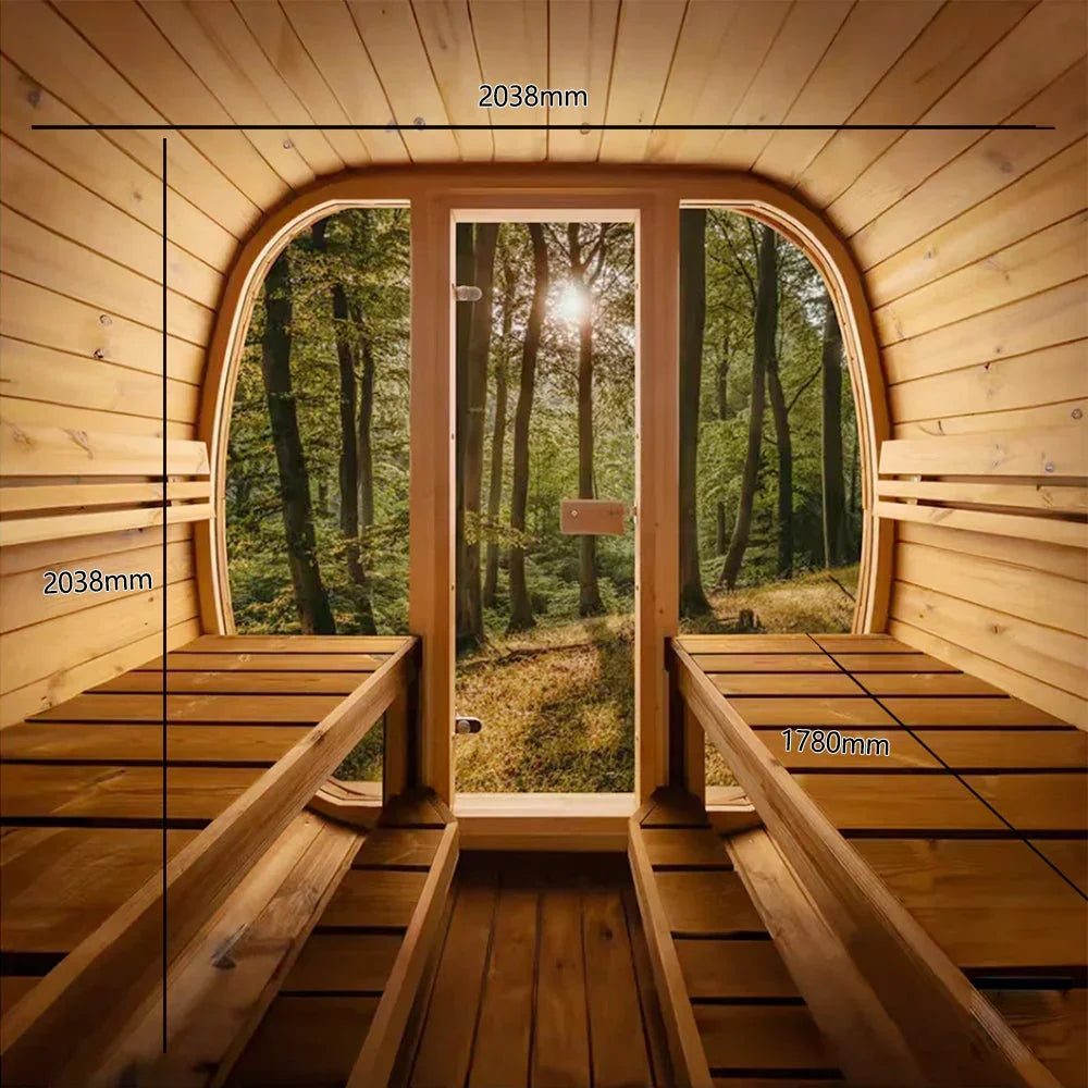 Orivon Wellness Auris Two Luxury Outdoor Cedar Sauna - Green Vista Living