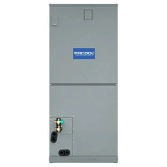 MRCOOL air handler unit, gray, front view, HVAC system component
