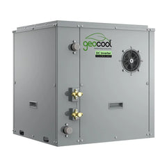 geocool DC inverter technology gray metal unit with vent and connectors, energy-saving HVAC equipment