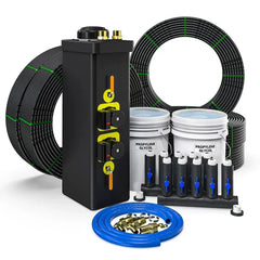 Mc GCI geothermal heat pump installation kit with pipes, propylene glycol, and fittings