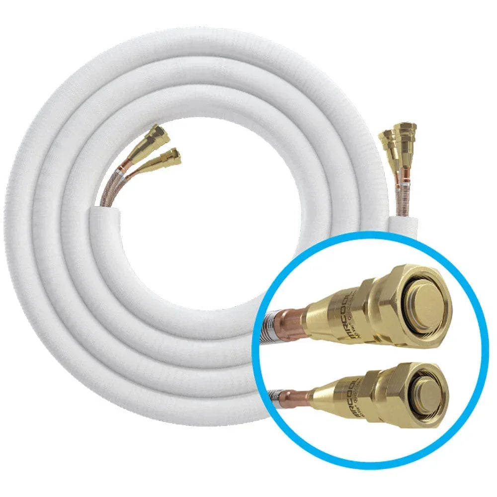 MrCool insulated copper line set for mini split AC units with quick-connect fittings