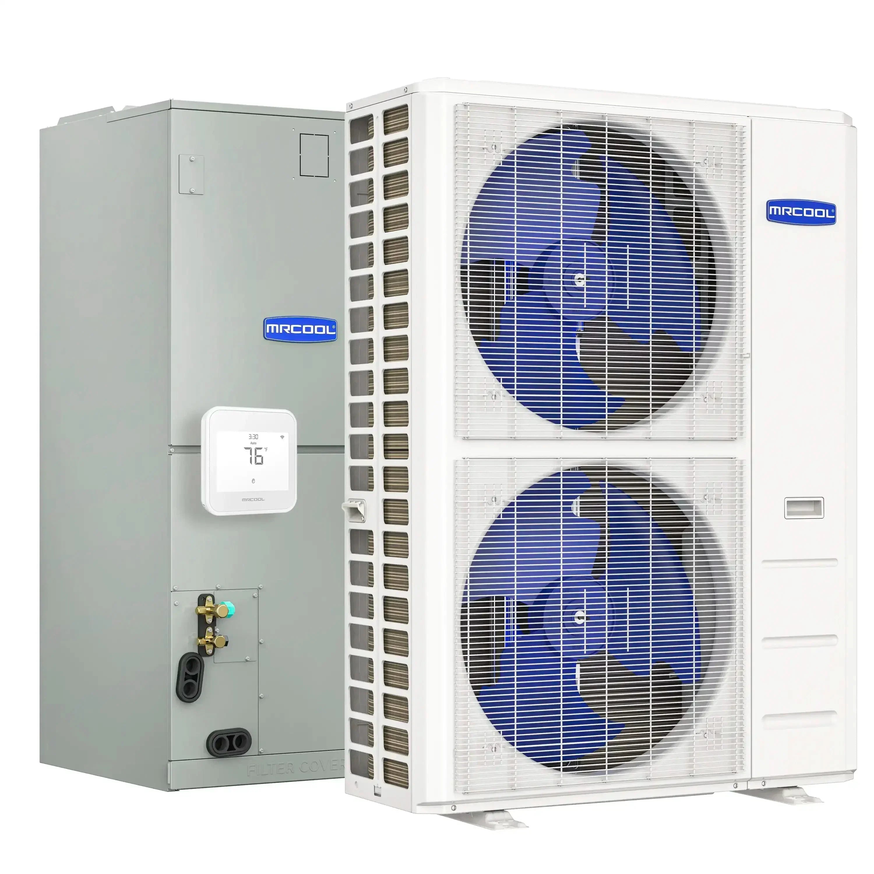 MRCOOL VersaPro 2nd Gen Central Split System with 48K BTU, 4 Ton, 16 SEER2, Heat Pump Condenser and Ducted Air Handler (MVP-48-HP-230A00-O) - Green Vista Living