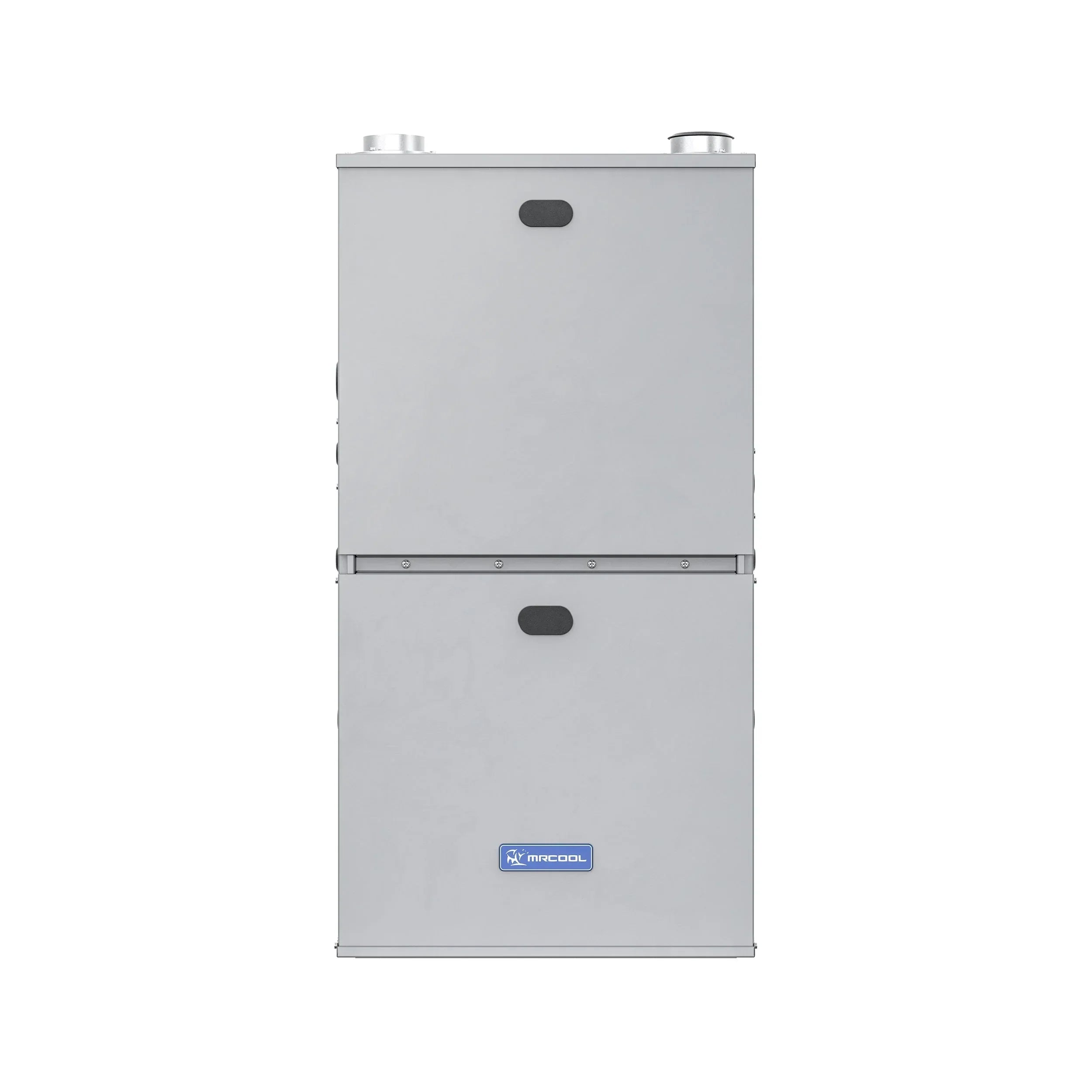MRCOOL high-efficiency HVAC air handler unit in silver metal housing