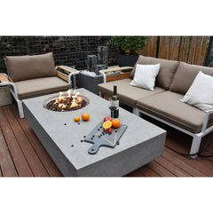 Elementi Metropolis Fire Pit Table - Light Gray