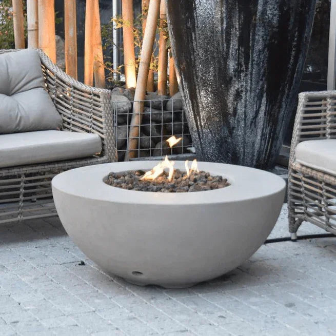 Elementi Modeno - Roca Round Concrete Fire Pit Table - Green Vista Living