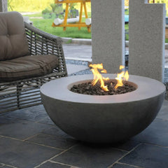 Elementi Modeno - Roca Round Concrete Fire Pit Table - Green Vista Living