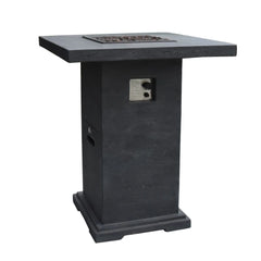 Elementi Montreal Square Concrete Liquid Propane Fire Pit OFG221 - Green Vista Living