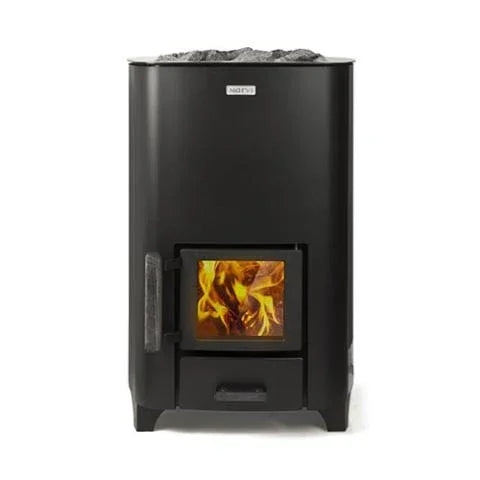 Narvi NC 20, 16kW Black Wood-Burning Sauna Stove - Green Vista Living