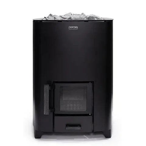 Narvi NC 20, 16kW Black Wood-Burning Sauna Stove - Green Vista Living