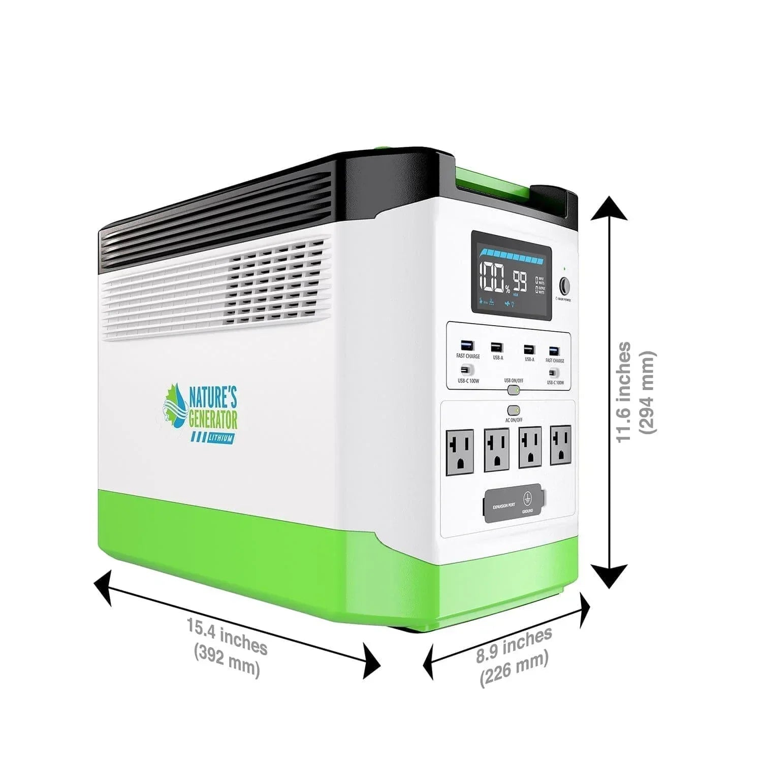 Nature's Generator Lithium 1800 Power Station - Green Vista Living