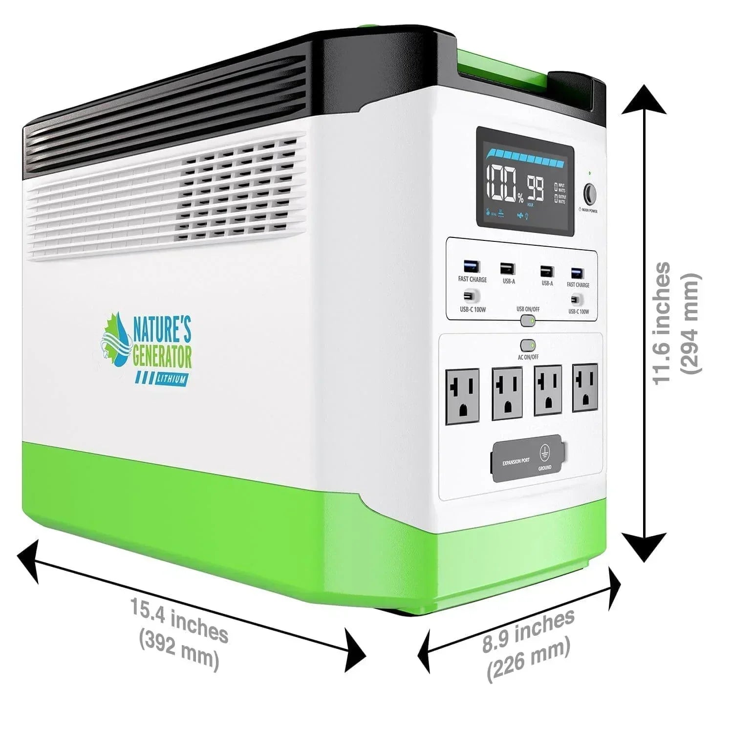 Nature's Generator Lithium 1800 Combo - Green Vista Living
