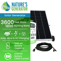 Nature's Generator Lithium 1800 Solar Generator and Transfer Switch - Green Vista Living