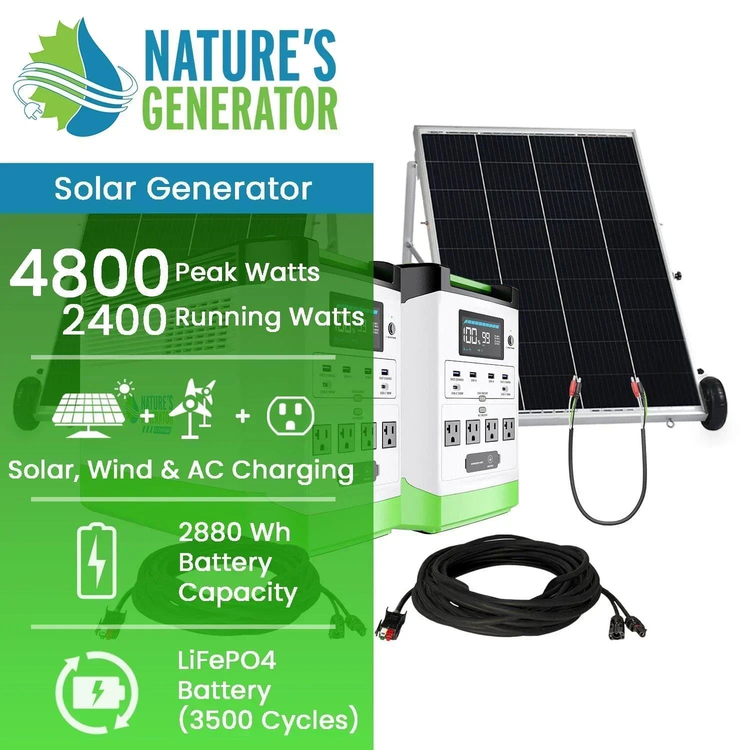 Nature's Generator Lithium 1800 Platinum - Green Vista Living