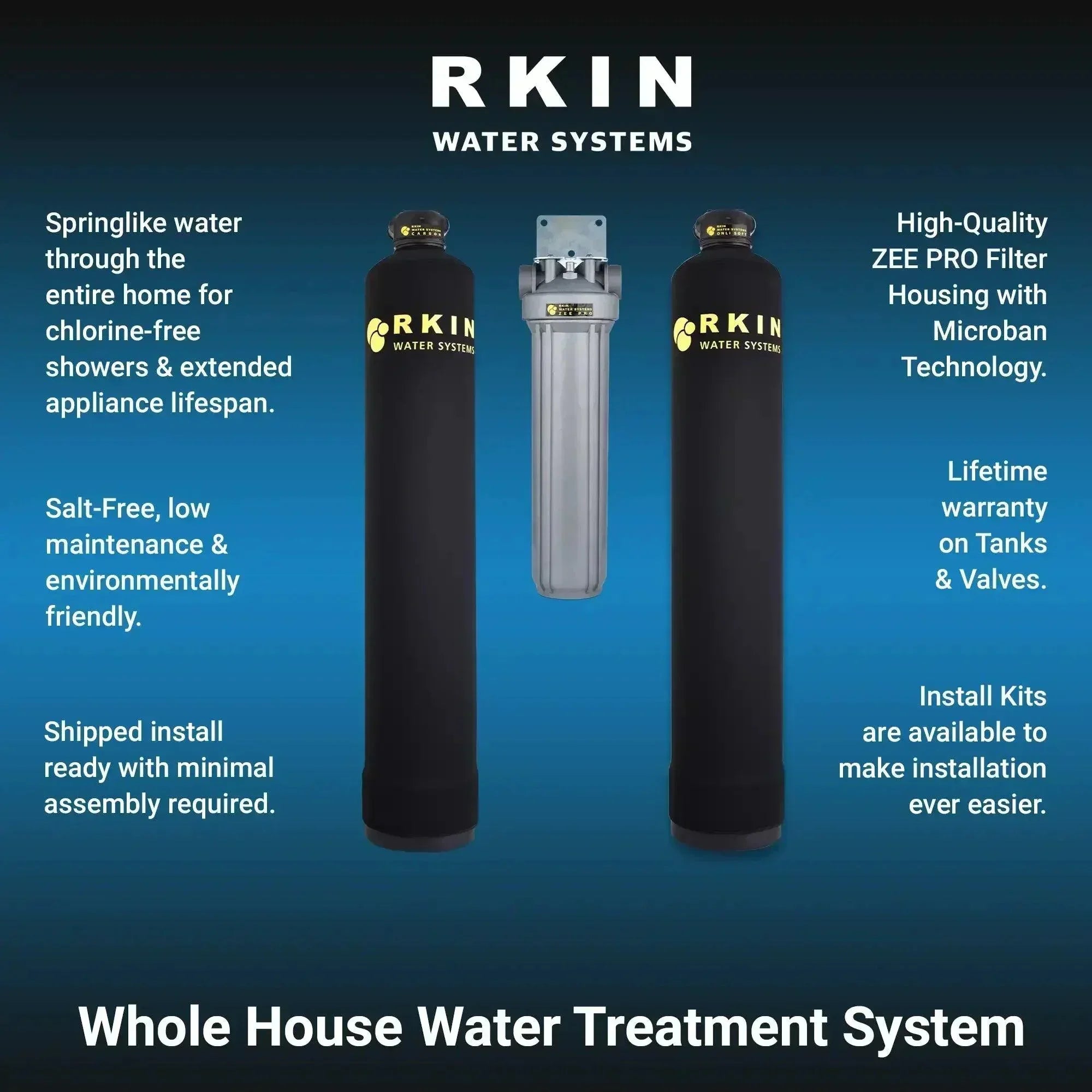 RKIN - OnliSoft Pro Salt-Free Water Softener and Whole House Carbon Filter System - Green Vista Living
