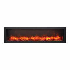 Amantii 88 Inch Panorama Slim BI-88-SLIM-OD Linear Indoor or Outdoor Electric Fireplace - Green Vista Living