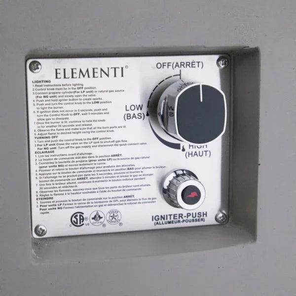 Elementi Pacaya Fire Table With Propane Tank Drawer OFG311 - Green Vista Living