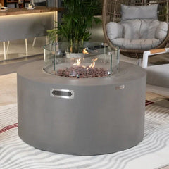 Elementi Pacaya Fire Table With Propane Tank Drawer OFG311 - Green Vista Living