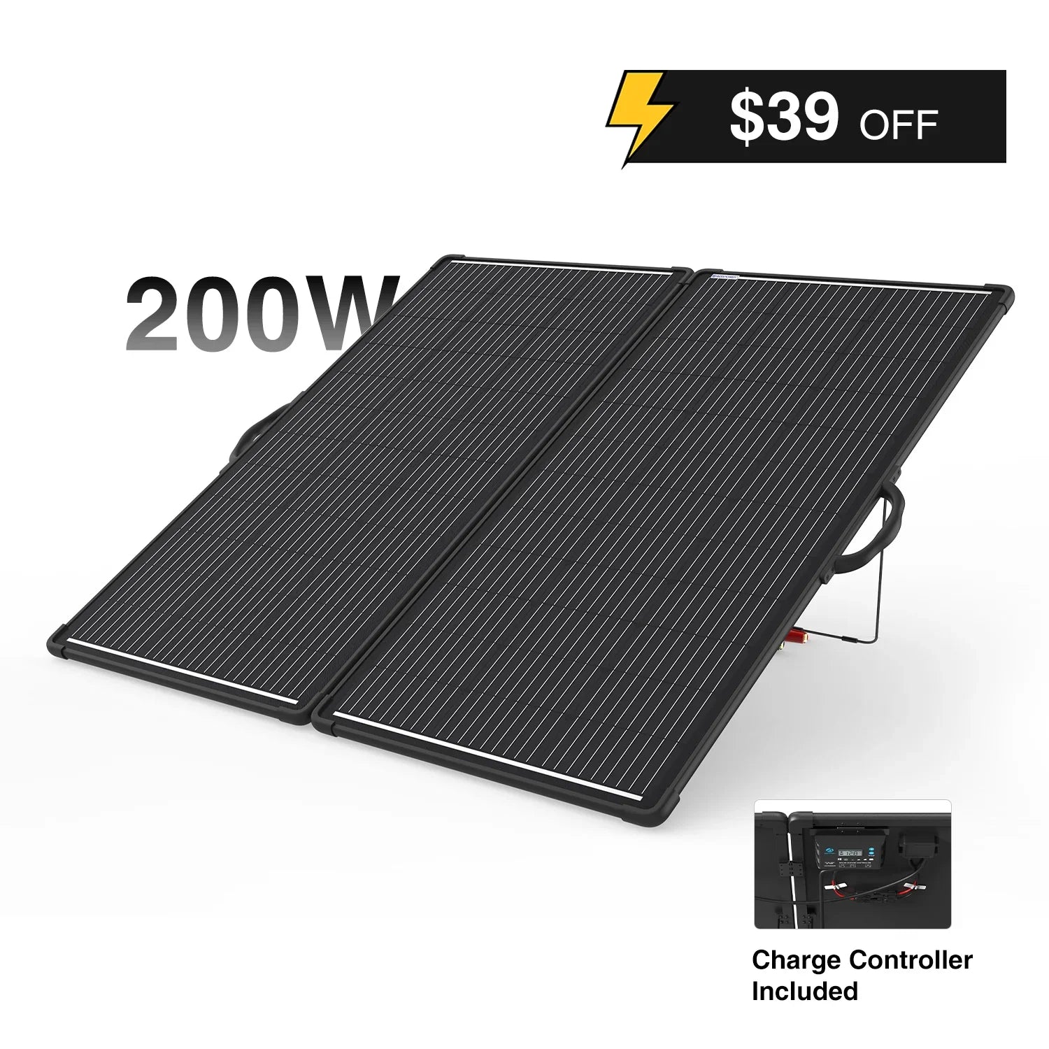 ACOPOWER PLK Portable Solar Panel Kit, Lightweight 20A Charge Controller——200W, 100W - Green Vista Living