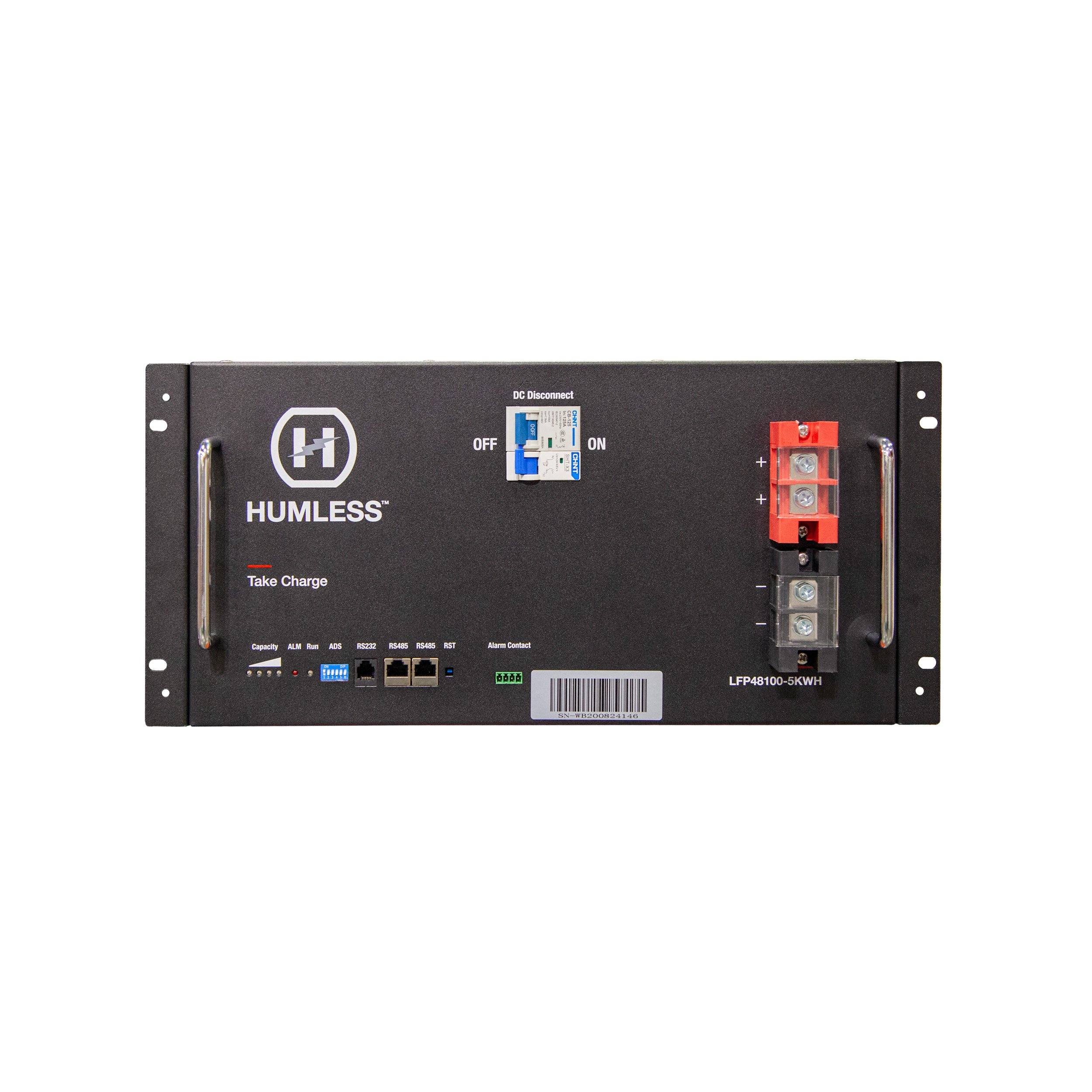 Humless Rack-mountable 5kWh 51.2 V LiFePO4 Battery - Green Vista Living