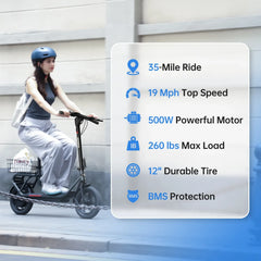 HOVSCO Porto Max Electric Scooter For Commute & Grocery Shopping - Green Vista Living