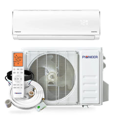 Pioneer® Diamante Pro™ 9,000 BTU 19 SEER2 115V High-Wall Ductless Energy-Star Mini-Split Air Conditioner Inverter Heat Pump with 16 Ft. Kit - Green Vista Living