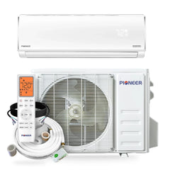 Pioneer® Diamante Pro™ 9,000 BTU 19 SEER2 115V High-Wall Ductless Energy-Star Mini-Split Air Conditioner Inverter Heat Pump with 16 Ft. Kit - Green Vista Living
