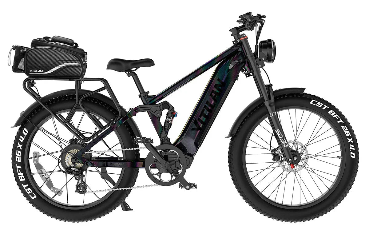 Vitilan T7PRO Full Suspension Mountain E-bike - Green Vista Living