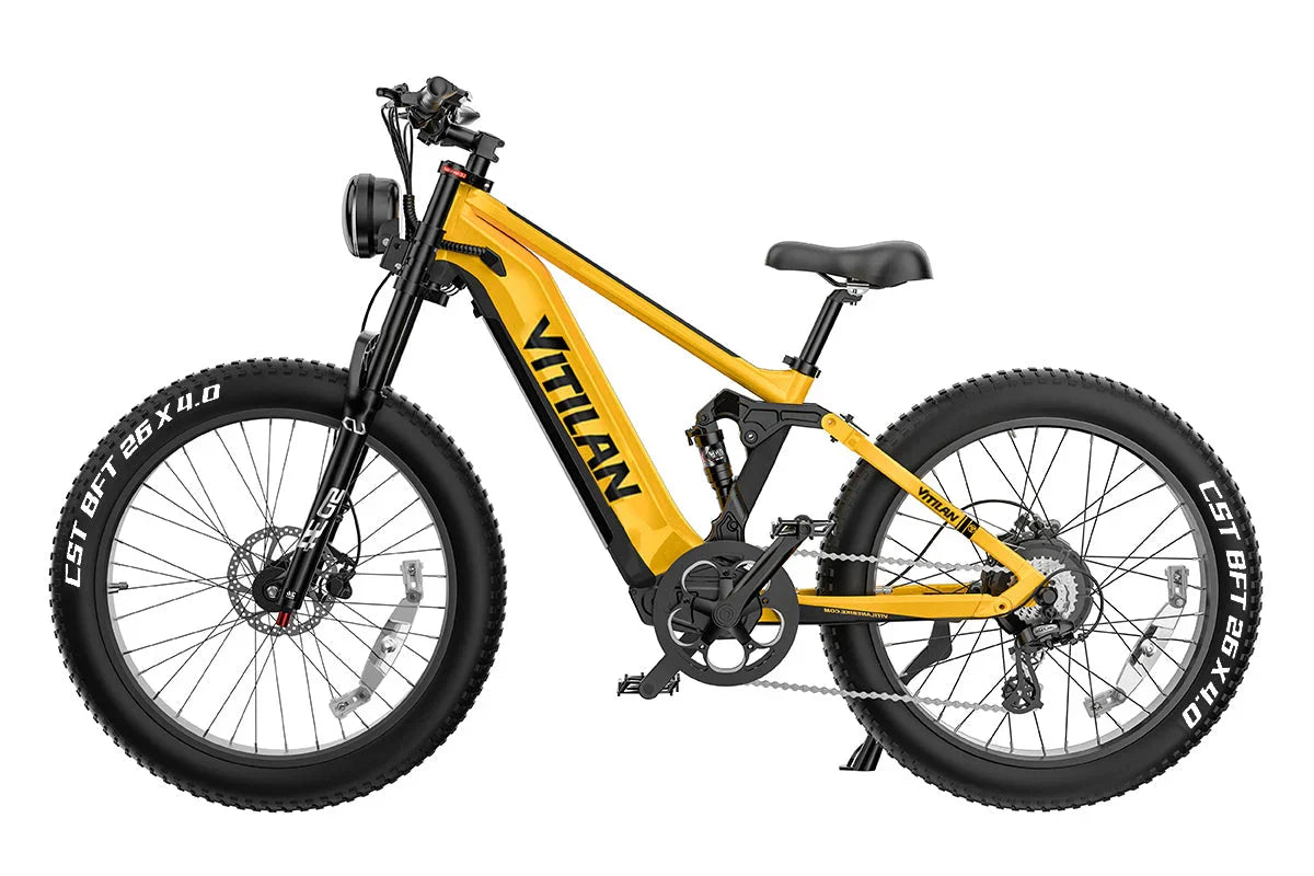 Vitilan T7PRO Full Suspension Mountain E-bike - Green Vista Living