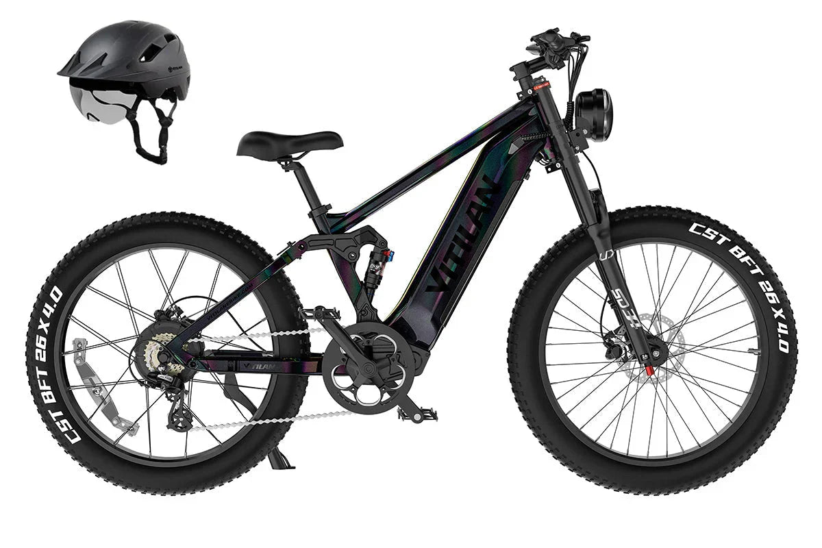 Vitilan T7PRO Full Suspension Mountain E-bike - Green Vista Living