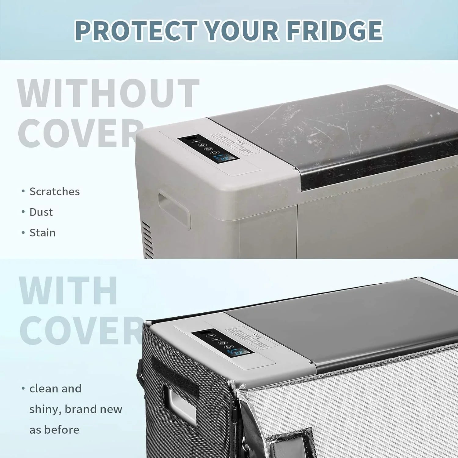 BougeRV 12V 23 Quart Portable Car Refrigerator Cover - Green Vista Living