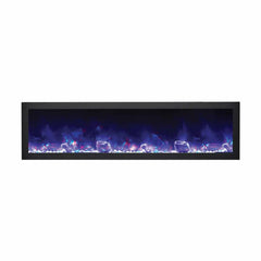 Amantii 88 Inch Panorama Slim BI-88-SLIM-OD Linear Indoor or Outdoor Electric Fireplace