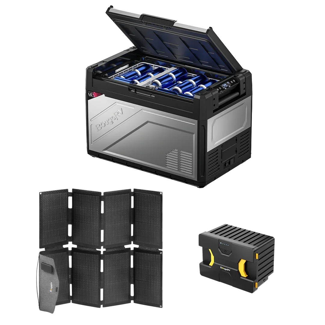 BougeRV Rocky Solar Battery Portable Fridge Kit - Green Vista Living