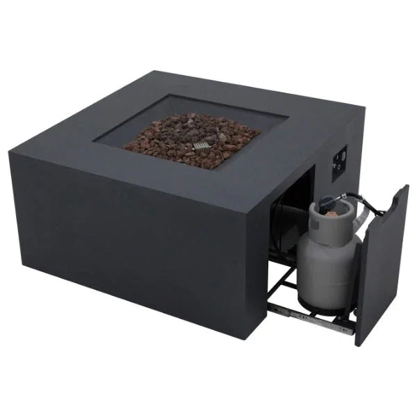 Elementi Rocky Fire Table With Propane Tank Drawer OFG310 - Green Vista Living