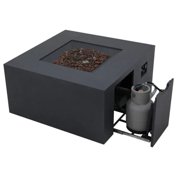Elementi Rocky Fire Table With Propane Tank Drawer OFG310 - Green Vista Living