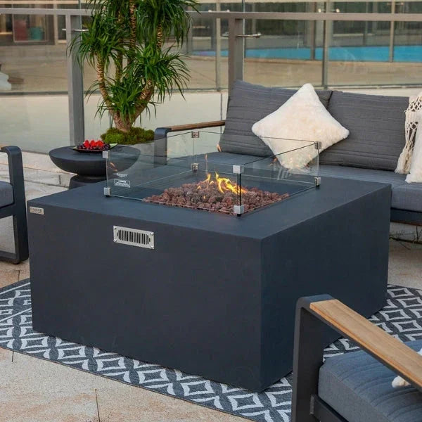 Elementi Rocky Fire Table With Propane Tank Drawer OFG310 - Green Vista Living