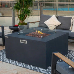Elementi Rocky Fire Table With Propane Tank Drawer OFG310 - Green Vista Living