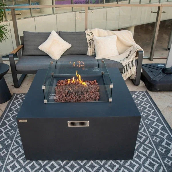 Elementi Rocky Fire Table With Propane Tank Drawer OFG310 - Green Vista Living