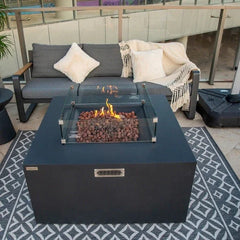 Elementi Rocky Fire Table With Propane Tank Drawer OFG310 - Green Vista Living